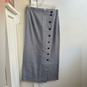 Vintage Houndstooth Midi Skirt